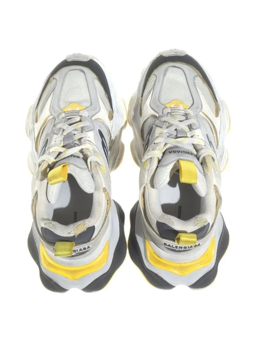 Balenciaga Cargo Sneaker Low Cut Sneakers Gray Yellow